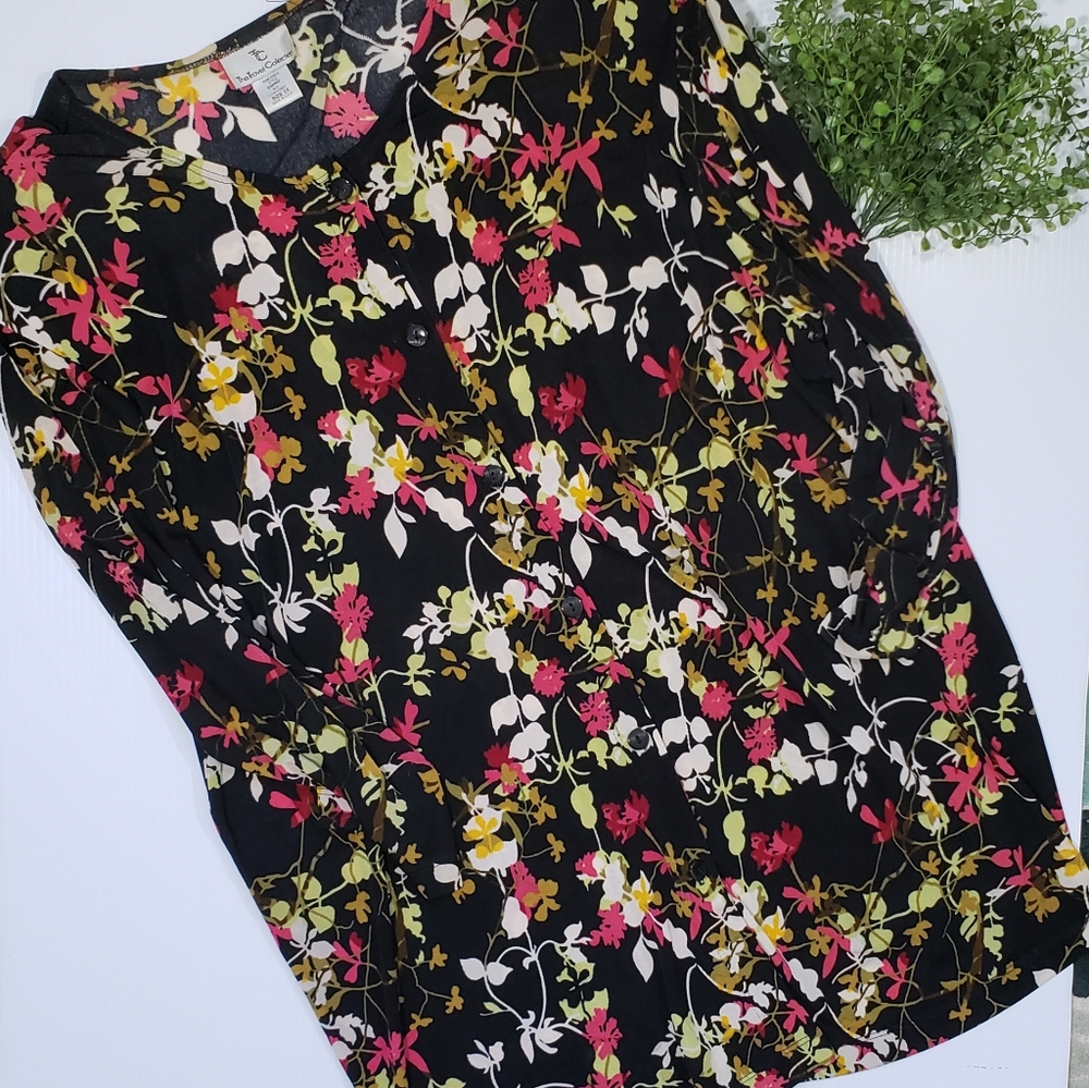 Vtg Long Sleeve Button Down Tunic
